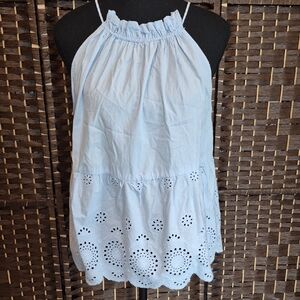 Joe Fresh Sky Blue Eyelet Camisole